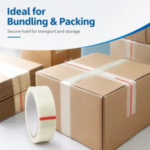 Single Sided Filament Tape Adhesive Paper Reinforced Tape for Carton Sealing Bundling Palletizing and Export Packaging