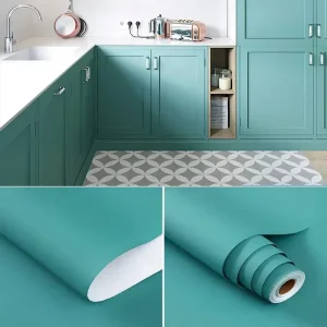 Solid Color Cloth Pattern Self-Adhesive Wallpaper for Home Decoration