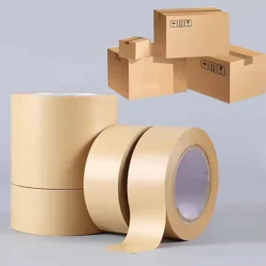 Strong Adhesive Acrylic Single Sided Durable Brown Kraft Paper Tape Reinforced Water Activated for Carton Sealing