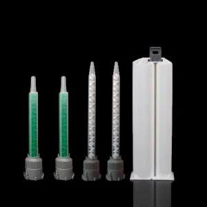 Structural Adhesive 100ml Plastic Static Mixer Tips Epoxy Stone Bonder Cartridge Square Mixing Nozzle for Solid Surface Adhesive