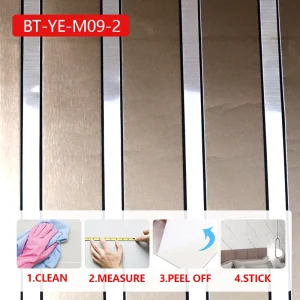 Stylish Modern Eco friendly Peel & Stick Mosaic Wall Sticker Waterproof Self Adhesive for Kitchen Bathroom Hotel Tile Design