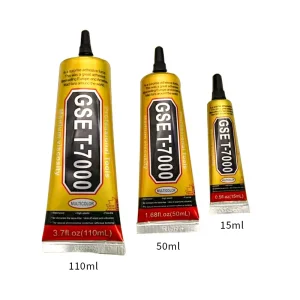 T7000 15ml, 50ml, and 110ml Black Electronics Screen Repair Glue for Cell Phone Screens and Back Covers