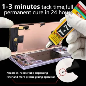 T7000 50ml Black Liquid Adhesive for Phone Repair, Glass, Plastic, Leather and Wood
