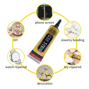 T7000 50ml Fast-Drying Black Adhesive for Electronics Screen and Back Cover Repair