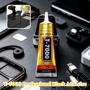 T7000 Black Adhesive Glue 15ml, 25ml, 50ml, and 110ml for Mobile Phone, Electronics, and Watch Repair
