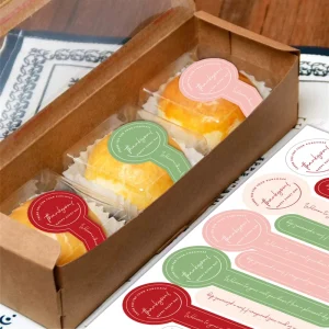 Tamper Proof Eco Friendly Waterproof Sealing Labels Self Adhesive Stickers Colorful Strong Adhesive for Food Packaging Candle