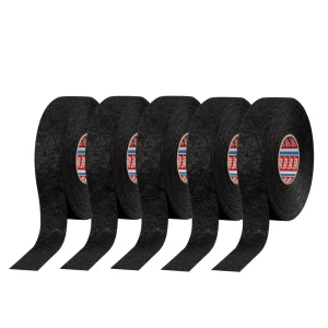 Tesa 51608 Black PET Fleece Automotive Wire Harness Tape Noise Damping Single Sided Rubber Hot Melt Soft