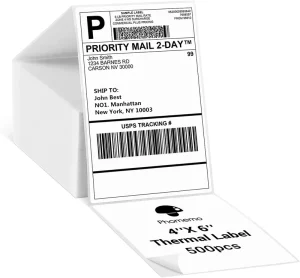 Thermal Sticker Paper Roll Self-Adhesive Direct Shipping Labels Holographic Design Grocery Use