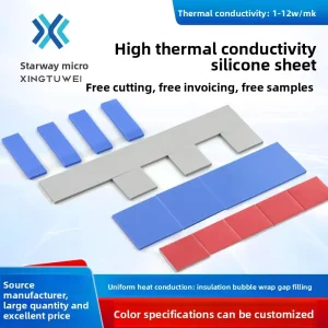 Thermally Conductive Silicone Sheets Heat-Dissipating Silicone Gaskets High-Temperature-Resistant Insulating Pads for Electronics