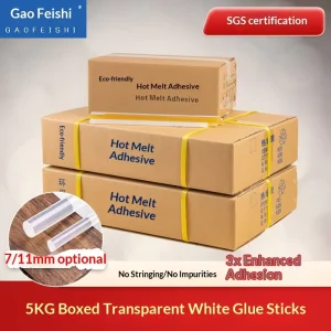 Transparent White Hot Melt Glue Stick 7mm 11mm High Viscosity Glue Gun Compatible for Multi-Material Bonding