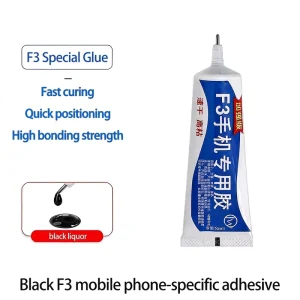 Transparent or Black F3 Mobile Phone Adhesive for Cracked Screen Repair