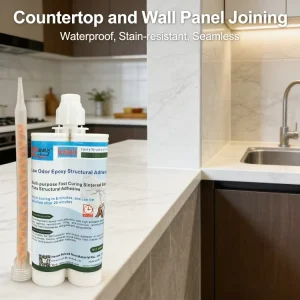 Two-Part Structural Epoxy Sealant, 5-Minute Fast-Curing Glue for Marble, Granite, Metal, and Steel Bonding