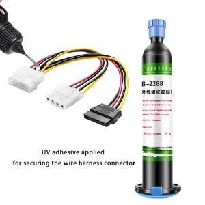 UV Glue for Wire Harness Connector Bonding High Toughness Impact Proof Yellowing Resistant Fast Curing