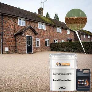 UV-Resistant Epoxy Resin Bound Gravel Adhesive with Brush Application for Courtyard Pavement