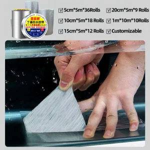 Underwater Adhesive Butyl Tape Leakproof Sealant Patch for Pipe, Window, and Roof Repair
