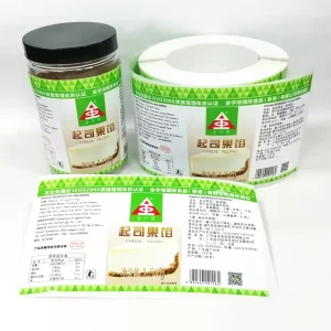 Vinyl, PE, BOPP and Paper Printed Adhesive Food Storage Jar Labels for Pet Food, Cheese, Fruit and Spices