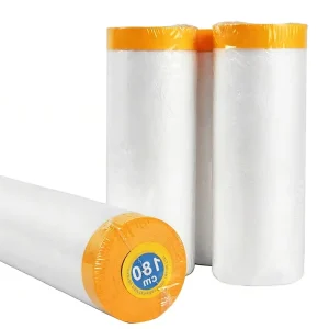 Washi Paper Tape PE Rubber Adhesive 20m Transparent Masking Film for Furniture Protection & Painting