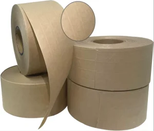 Water Activated Kraft Paper Shipping Tape Reinforced and Enhanced with Acrylic Adhesive for Carton Sealing
