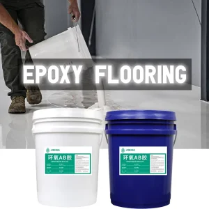 Waterborne Concrete Epoxy Resin High-Build Self-Leveling Floor Paint, 100% Solid Epoxy