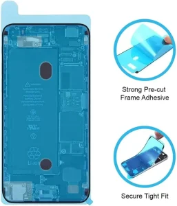 Waterproof Blue Mobile Phone LCD Frame Adhesive Sticker for Models 11, 12, 13, 14, 15, and 16