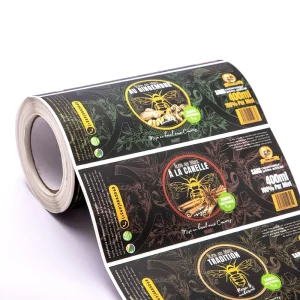 Waterproof Custom Printed Vinyl Adhesive Labels for Glass Bottles Jars and Food Packaging