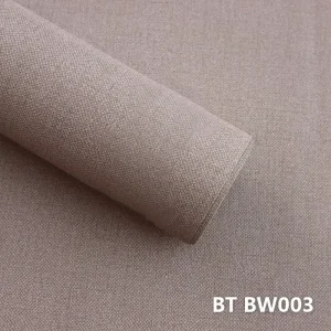 Waterproof PVC Self-Adhesive Sticker Wallpaper with Fabric Texture for Kitchen and Hotel Use