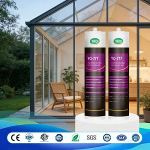 Weatherproof One-Component Neutral Low VOC UV-Resistant Silicone Sealant for Glass Sunrooms