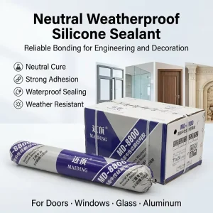 Weatherproof Silicone Adhesive Sealant for Interior and Exterior Door and Window Sealing