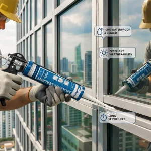 Weatherproof Transparent Silicone Sealant, 25HM, for Construction and Curtain Walls