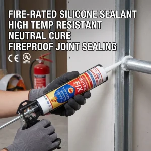 White Silicone Sealant, Paintable, Fast Drying, Weatherproof, Elastic, for Construction and Woodworking
