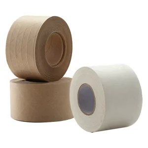 White Waterproof Hot-Melt Self-Adhesive Kraft Paper Tape for Carton Sealing
