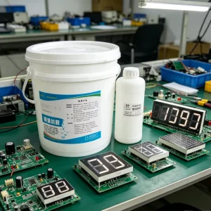 White and Black Low-Shrinkage Epoxy Potting Adhesive for Automotive Electronics Circuit Board Encapsulation
