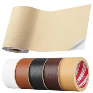 White and Multi-Color Self-Adhesive PVC Leather Tape for Wallets, Bags, Sofa Cushions and Shoe Repair
