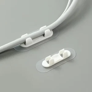 Wire Fixer No Drill Wall Mounted Self Adhesive High Adhesion Acrylic Adhesive Hook Cable Organizer Storage Tool