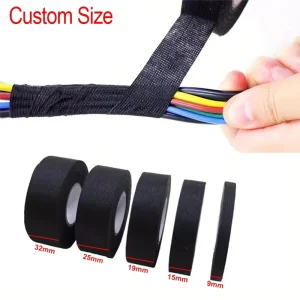 YONGYU Factory High Temperature Self Adhesive Wire Harness Wrapping Automotive Wiring Fabric Tape for Car Noise Damping Masking