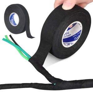 YONGYU TOP Factory Electrical Insulation Heat resistant Retardant Adhesive Flannel Fabric Wire Wiring Harness Tape for Car Cable
