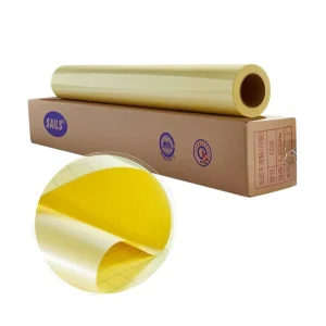 Yellow Paper Adhesive Moisture Proof Holographic Double Side Soft Cold Lamination Film