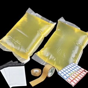 Yellow and Transparent Eco Friendly Hot Melt Glue Strong Bonding PSA Hot Melt Glue for Courier Bags