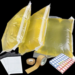 Yellow and Transparent Strong Destructive Effect Hot Melt Courier Bag Glue for Courier Bags PSA Hot Melt Glue
