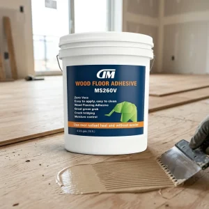 Zero VOC Wood Floor Adhesive MS Polymer Flooring Glue for Engineered Hardwood Parquet Radial Heat Use