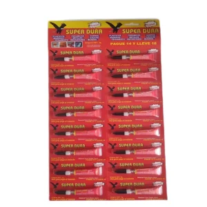 Cyanoacrylate adhesive for bonding various materials, such as plastic and metal, liquid instant super glue