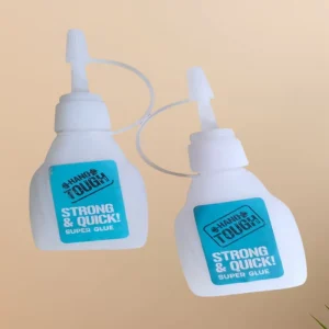 Cyanoacrylate adhesive that bonds firmly to various materials such as plastic and wood